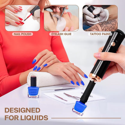 2pcs Electric Nail Lacquer Shaker, Eyelash Lacquer & Glue Shaker for Eyelash Extensions, Handsfree Tool for V1192-AZ-W-3810