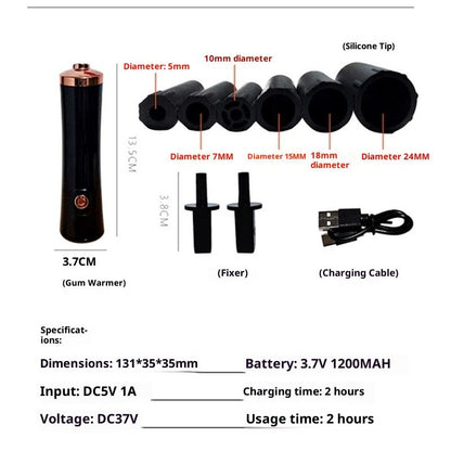 2pcs Electric Nail Lacquer Shaker, Eyelash Lacquer & Glue Shaker for Eyelash Extensions, Handsfree Tool for V1192-AZ-W-3810