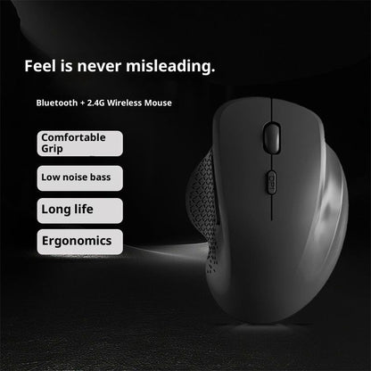 Wireless Mouse (2.4G) Silent 800-1200-1600 DPI Computer USB & Bluetooth Mouse 6 Buttons, Wide Compatibility - V1192-AZ-W-3813