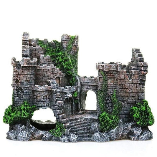 Aquarium Decorations- Castle Fish Tank Decorations for Aquatic Pets to Breed Play and Rest Fish Decorations V1192-AZ-W-3841