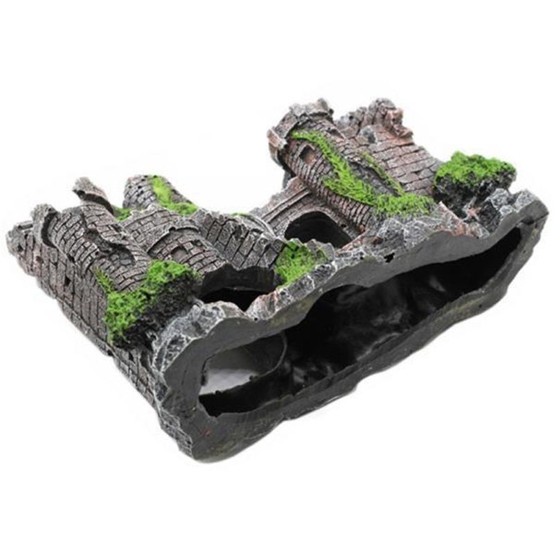 Aquarium Decorations- Castle Fish Tank Decorations for Aquatic Pets to Breed Play and Rest Fish Decorations V1192-AZ-W-3841