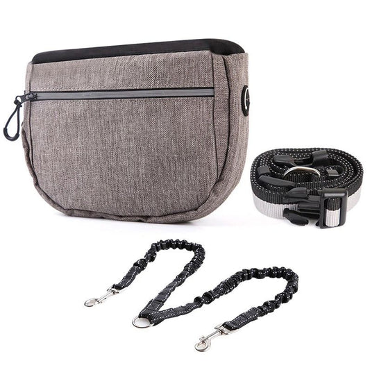 Dog Treat Pouch Bag for Training - Removable Liners, Large Opening Capacity Treat Bag Obedience Cards, Waist V1192-AZ-W-3848