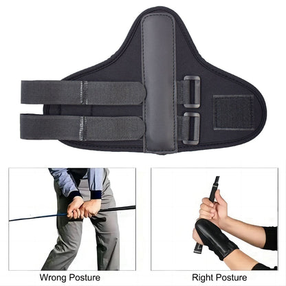 Golf Swing Training Aid, Golf Wrist Brace for Golf Training Swing Correction Golf Swing Arm Band (black 2pcs) V1192-AZ-W-3853