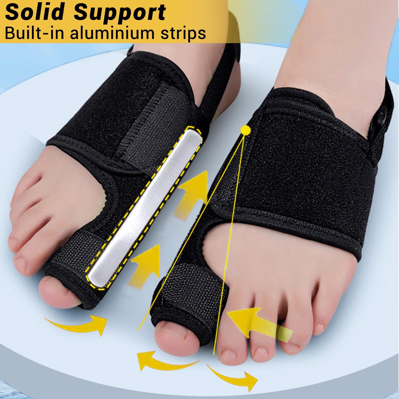 Effective Corrector for Women and Men | Relief Kit, Straighten Toes, and Correct Alignment | Cushion Sleeves V1192-AZ-W-3855