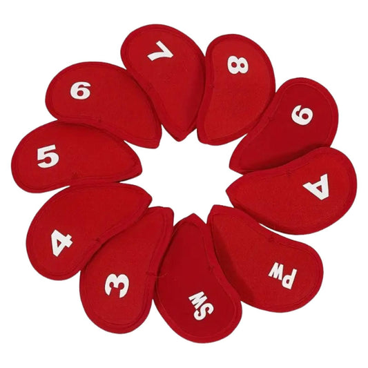 Number Print Golf Iron Club Head Covers 10pcs/Set Golf Head Covers | Golf Accessories with Corresponding V1192-AZ-W-3856