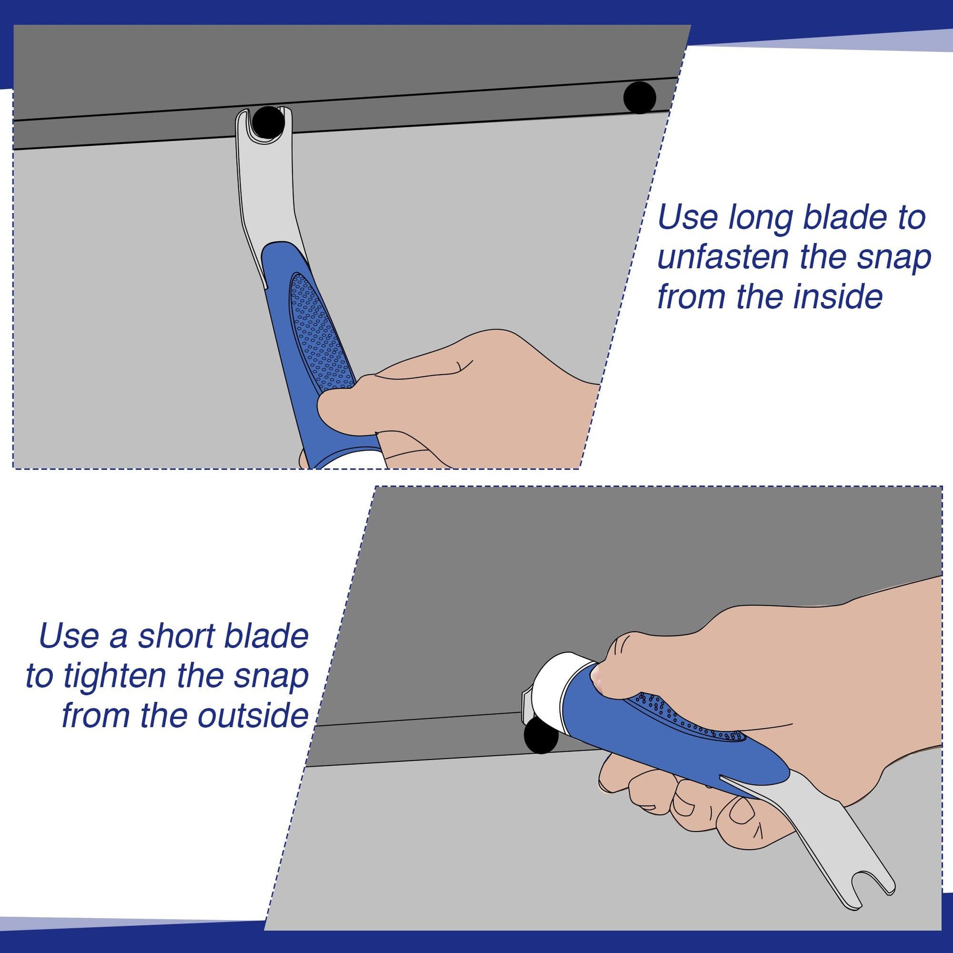 Practical and Durability Boat Cover Snap Release Tool Save Canvas from Ripping, Design for Boaters and V1192-AZ-W-3857