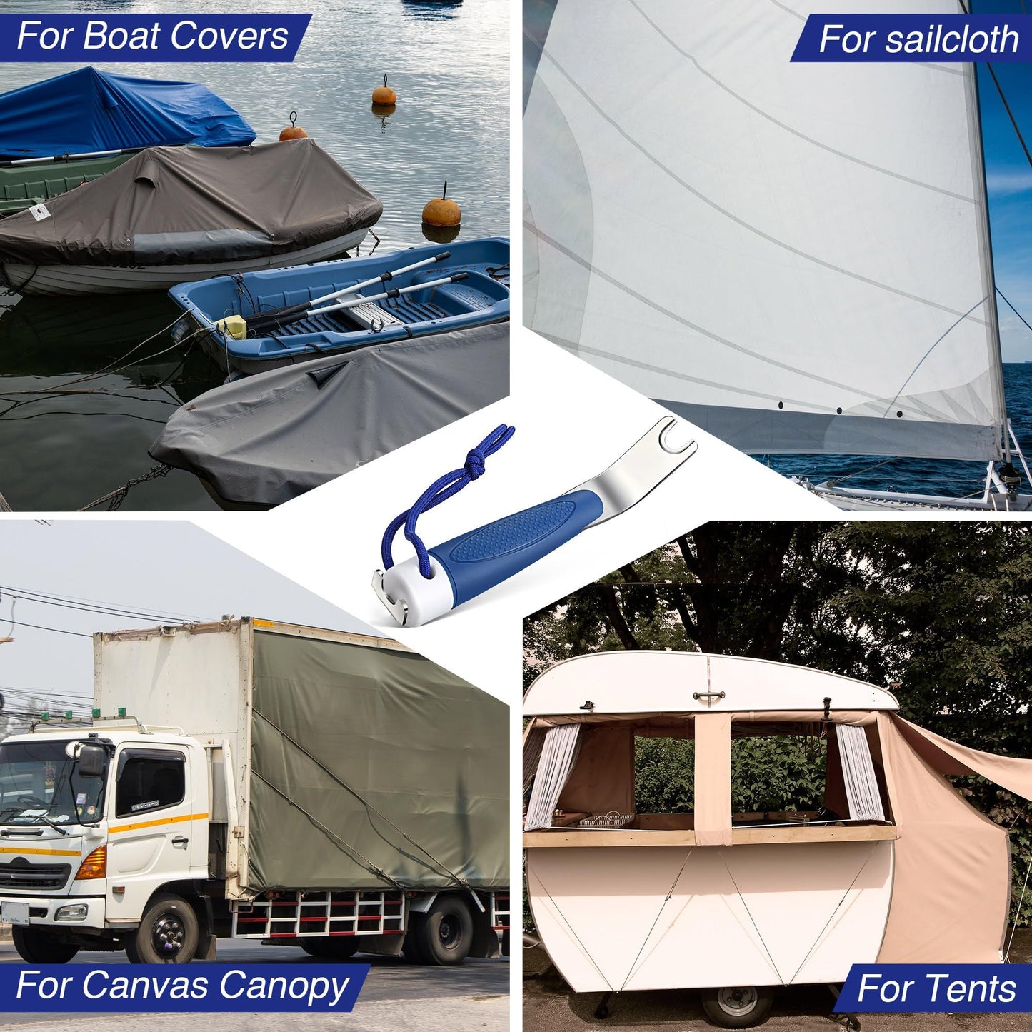 Practical and Durability Boat Cover Snap Release Tool Save Canvas from Ripping, Design for Boaters and V1192-AZ-W-3857