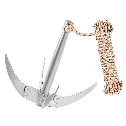 Ant Mag Grappling Hook Stainless Steel Claw Carabiner for Camping Hiking Tree Grabbing and Water Lifting V1192-AZ-W-3860