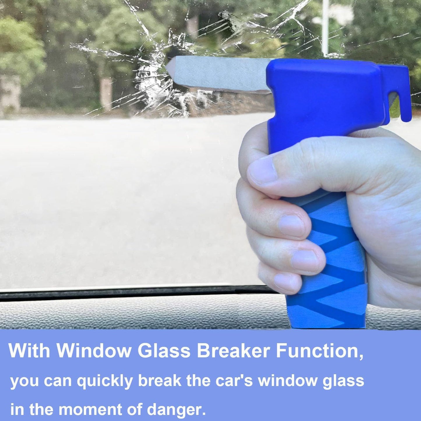 4 in 1 Car Door Handle for Elderly - Car Handle Assist with Window Breaker & Seat Belt Cutter - Portable V1192-AZ-W-3866