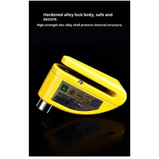 Motorcycle Alarm Disc Brake Lock, Motorcycle Locks Anti Theft Security Wheel Disc Lock Waterproof 110dB Alarm V1192-AZ-W-3878
