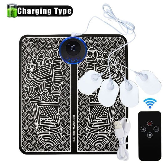 EMS Foot Massager Mat for Pain Foot Relief, EMS Foot Stimulator for Pain Relief Improve and Facilitate Muscle V1192-AZ-W-3883