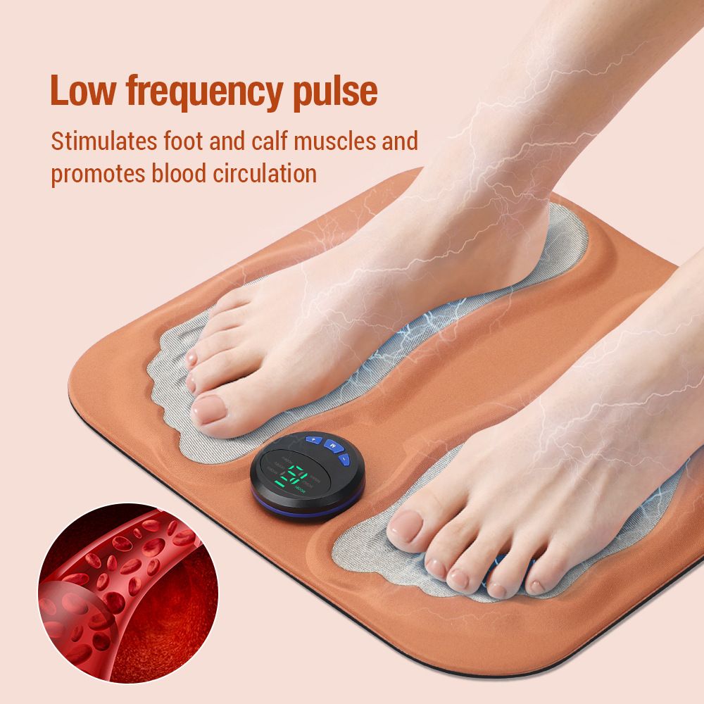 Portable Foot Massager for Tired Feet -6 Massage Modes,Pulse & Deep Tissue Relief, Travel-Friendly Comfort V1192-AZ-W-3891