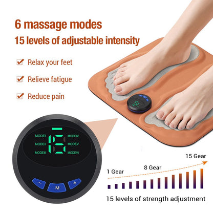 Portable Foot Massager for Tired Feet -6 Massage Modes,Pulse & Deep Tissue Relief, Travel-Friendly Comfort V1192-AZ-W-3891