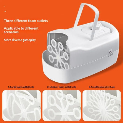 Bubble Machine, Automatic Bubble Blower Machine, Portable Bubble Maker for Outdoor and Indoor Use, (White) V1192-AZ-W-3892