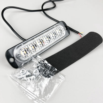 LED Emergency Strobe Lights, 8x Red White 6 LED Strobe Warning Emergency Flashing Light Caution Construction V1192-AZ-W-3895