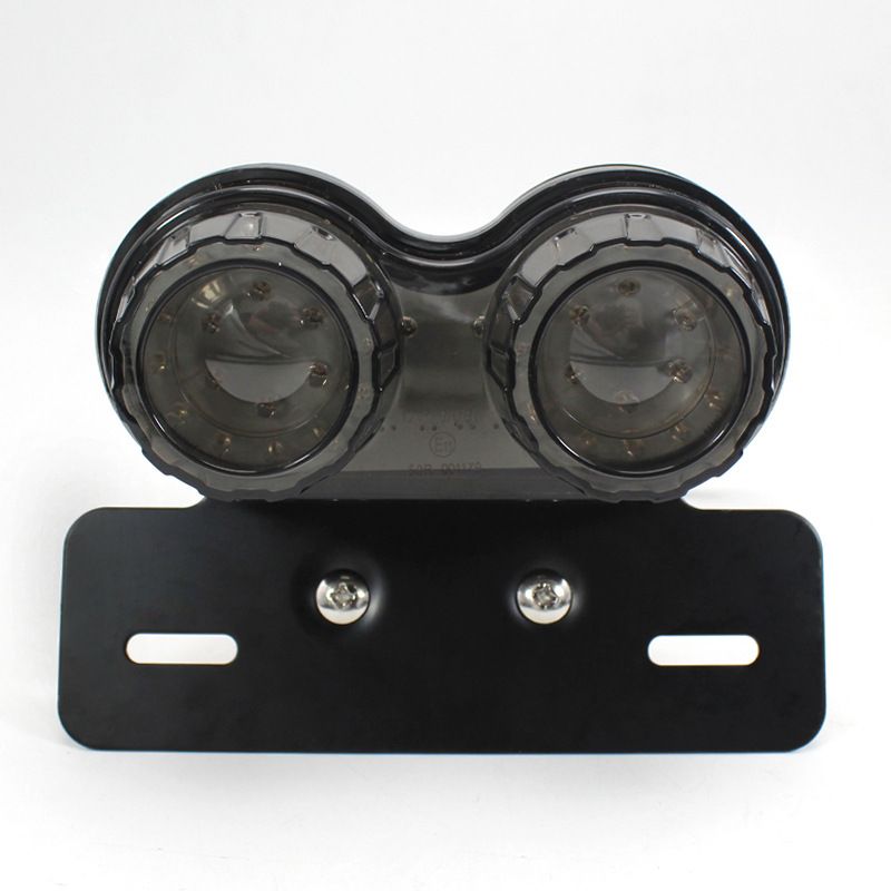 10W 20-LED Motorcycle Tail Light Integrated Driving&Brake Light Turn Signal Lamp With License Plate Bracket V1192-AZ-W-3899