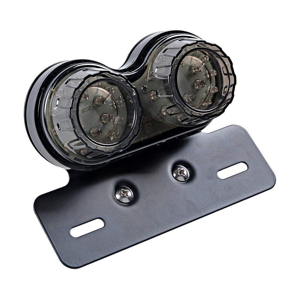 10W 20-LED Motorcycle Tail Light Integrated Driving&Brake Light Turn Signal Lamp With License Plate Bracket V1192-AZ-W-3899