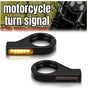 A pair Switchback Sequential Front Fork LED Turn Signals, Motorcycle Running Lights for 41mm Front Mount Fork V1192-AZ-W-3900