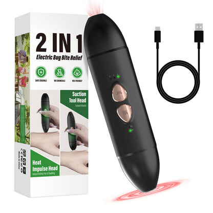 Bug Bite Relief with Suction Tool and Heat Mosquito Itch Relief-Insect Sting&2-in-1 Bite Relief Rechargeable V1192-AZ-W-3908
