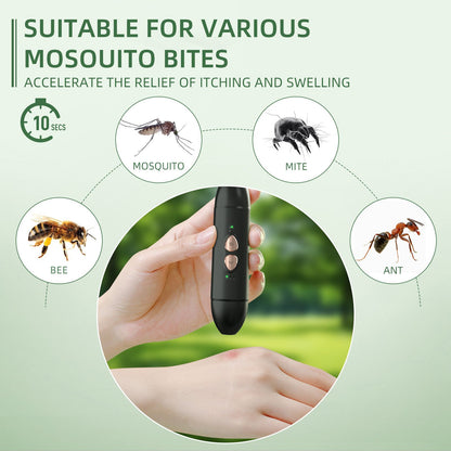 Bug Bite Relief with Suction Tool and Heat Mosquito Itch Relief-Insect Sting&2-in-1 Bite Relief Rechargeable V1192-AZ-W-3908