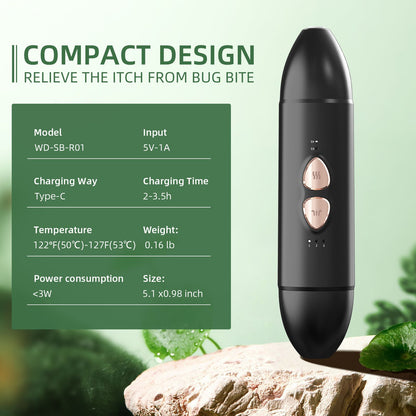 Bug Bite Relief with Suction Tool and Heat Mosquito Itch Relief-Insect Sting&2-in-1 Bite Relief Rechargeable V1192-AZ-W-3908