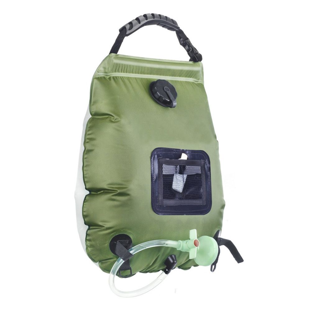 Solar Portable Shower Bag, 5 Gal/20L Solar Heating Camping Shower Bag with Removable Hose&On-Off Switchable V1192-AZ-W-3909