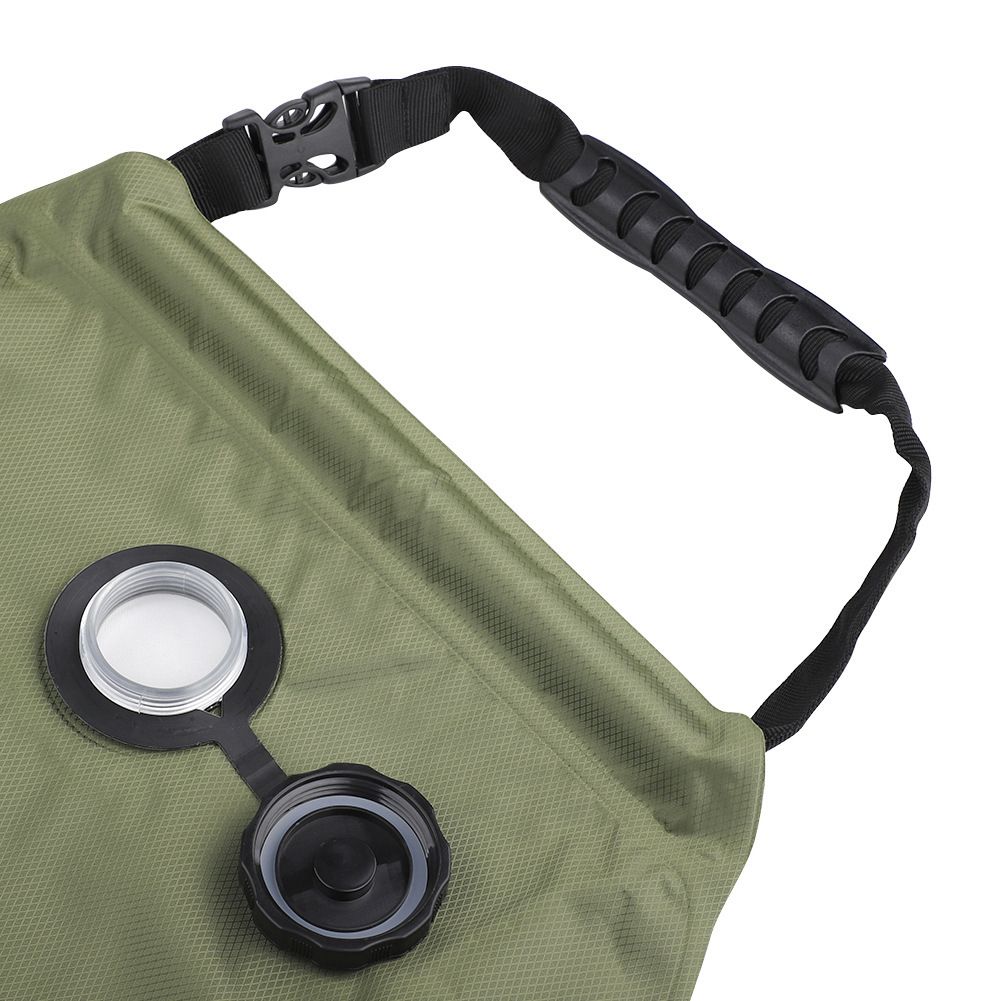 Solar Portable Shower Bag, 5 Gal/20L Solar Heating Camping Shower Bag with Removable Hose&On-Off Switchable V1192-AZ-W-3909