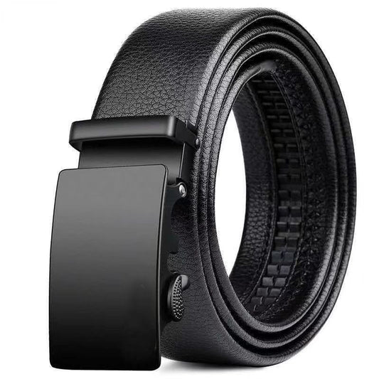 Mens Belt Leather Belt, Effortless Style, Piece Leather Belt with Minimalist Buckle Design (35mm, black) V1192-AZ-W-3919