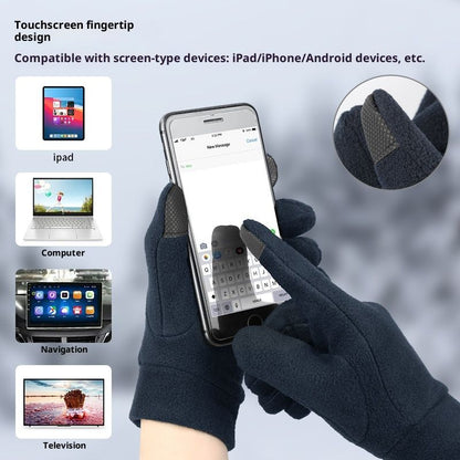Silk Glove Liners | Soft & Comfortable | Touchscreen Thermal Gloves | Natural Wear | Unisex | navy blue ,XL V1192-AZ-W-3920