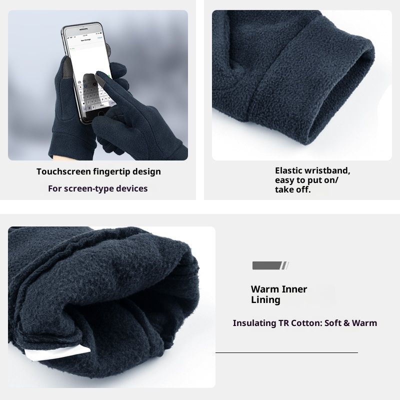Silk Glove Liners | Soft & Comfortable | Touchscreen Thermal Gloves | Natural Wear | Unisex | navy blue ,XL V1192-AZ-W-3920