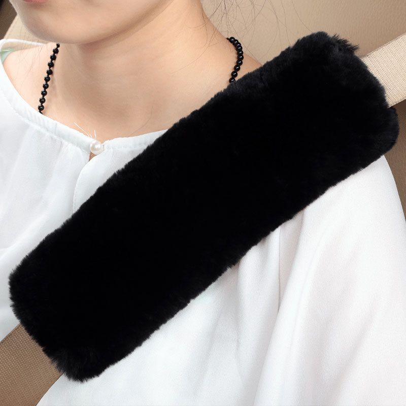 Car Seat Belt Pad,2 Pack Soft Seat Belt Cover for Shoulder Pad Neck Cushion Protector Car Accessories (Black) V1192-AZ-W-3925