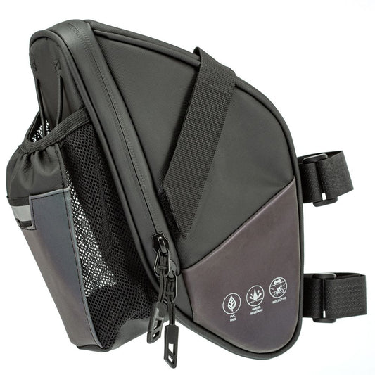 Bike Seat Bag, Bicycle Saddle Bag Under Seat Cycling Seat Pack with Water Bottle Holder for Mountain Road V1192-AZ-W-3926