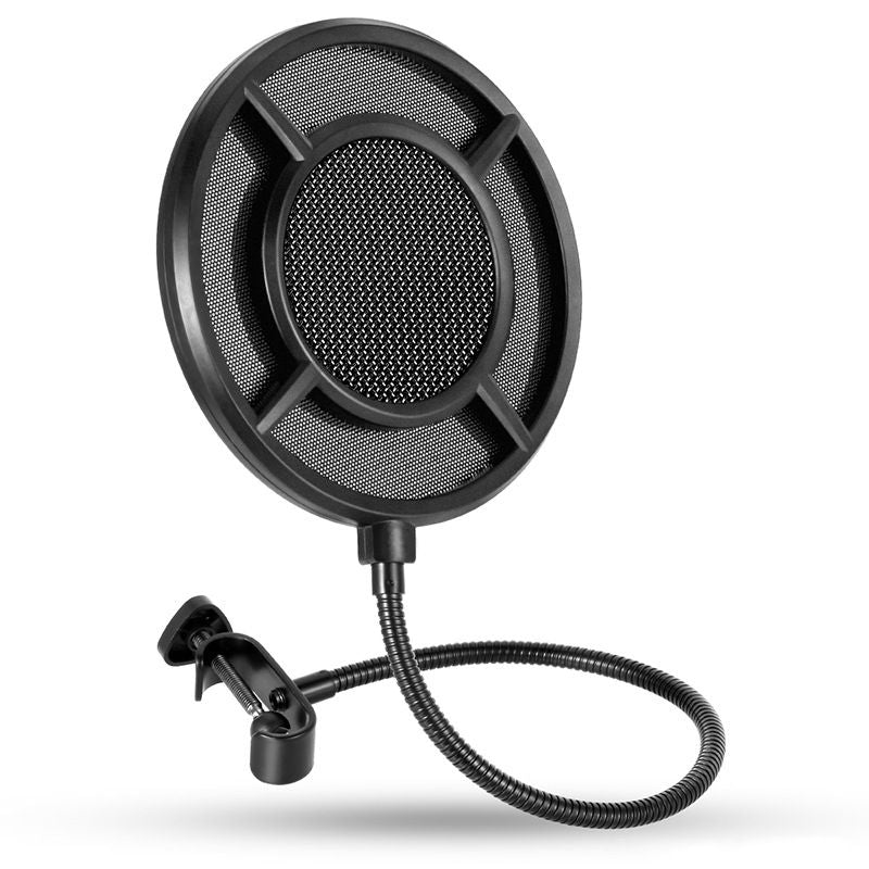 2-layer Anti spray net for Other Mic, Upgraded Metal Microphone Pop Filter Windscreen with Flexible 360 V1192-AZ-W-3927
