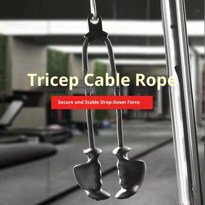 Tricep Rope with Ergonomic Handles, 32 Inch Tricep Pull Down Rope for Cable Machine, Pulley System, Triceps V1192-AZ-W-3931