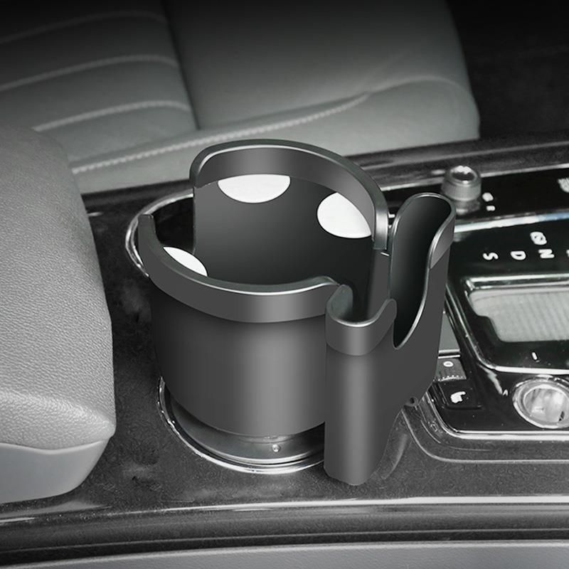 Cup Holder Expander Adapter with Phone Holder,2 in 1 Adjustable Cup Holder Car Cup Holder Black, Universal V1192-AZ-W-3940