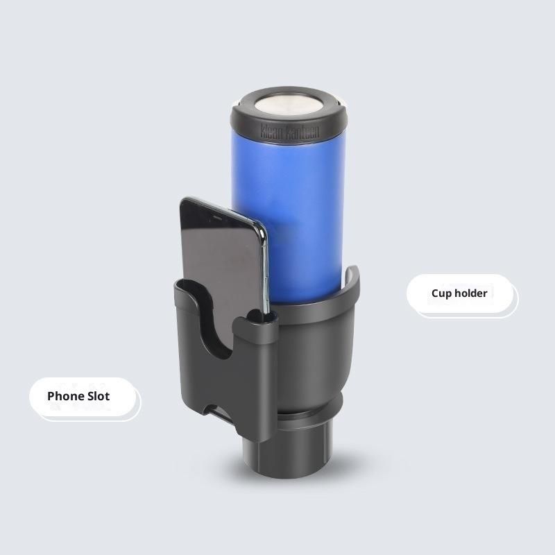 Cup Holder Expander Adapter with Phone Holder,2 in 1 Adjustable Cup Holder Car Cup Holder Black, Universal V1192-AZ-W-3940