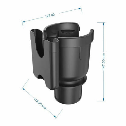 Cup Holder Expander Adapter with Phone Holder,2 in 1 Adjustable Cup Holder Car Cup Holder Black, Universal V1192-AZ-W-3940
