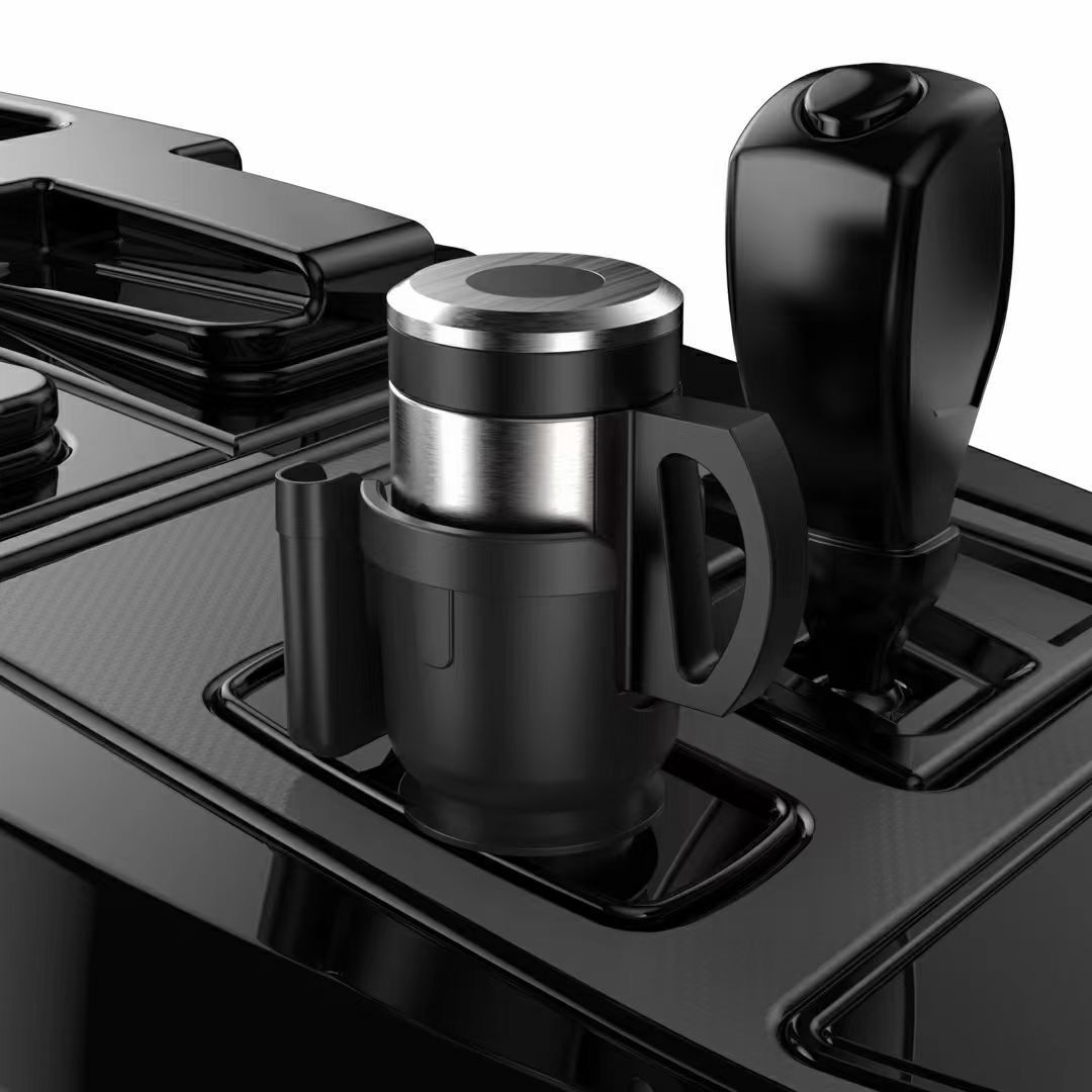 Cup Holder Expander Adapter with Phone Holder,2 in 1 Adjustable Cup Holder Car Cup Holder Black, Universal V1192-AZ-W-3940