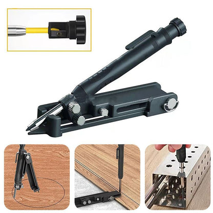 Multi-function Scribing Tool- Construction Pencil- Aluminum Alloy Scribe Tool with Deep Hole Pencil,DIY V1192-AZ-W-3948