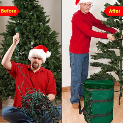 Christmas Light storage Bag | Holiday Light Storage Organizer Extension Cords Constructed of Durable 600D V1192-AZ-W-3954