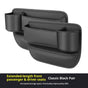2-Pack Car Seat Gap Filler Organizer with Cup Holder - Premium Leather - Universal Fit - Keeps V1192-AZ-W-3965