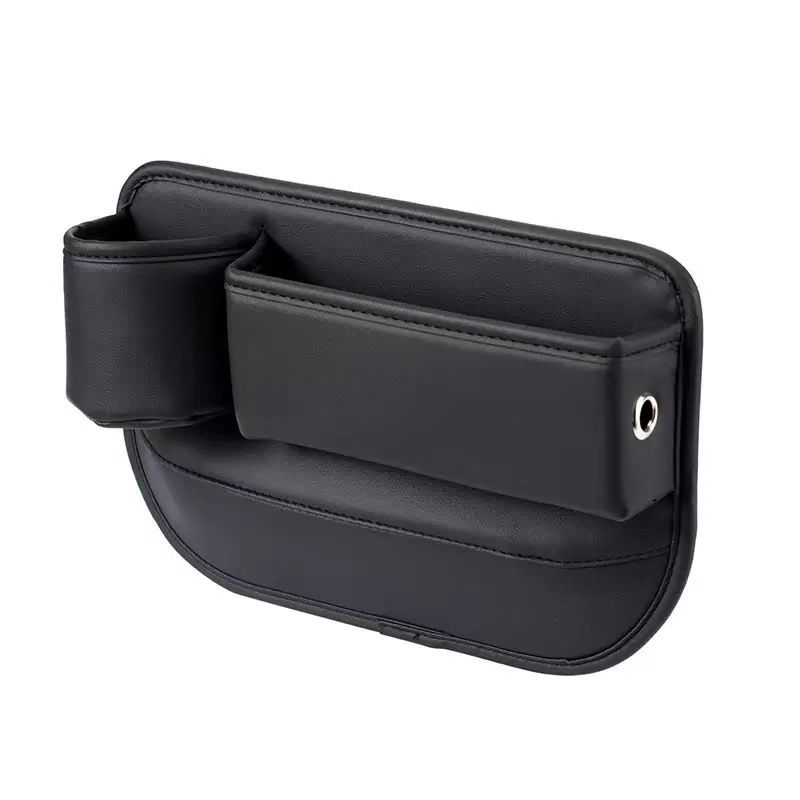 2-Pack Car Seat Gap Filler Organizer with Cup Holder - Premium Leather - Universal Fit - Keeps V1192-AZ-W-3965