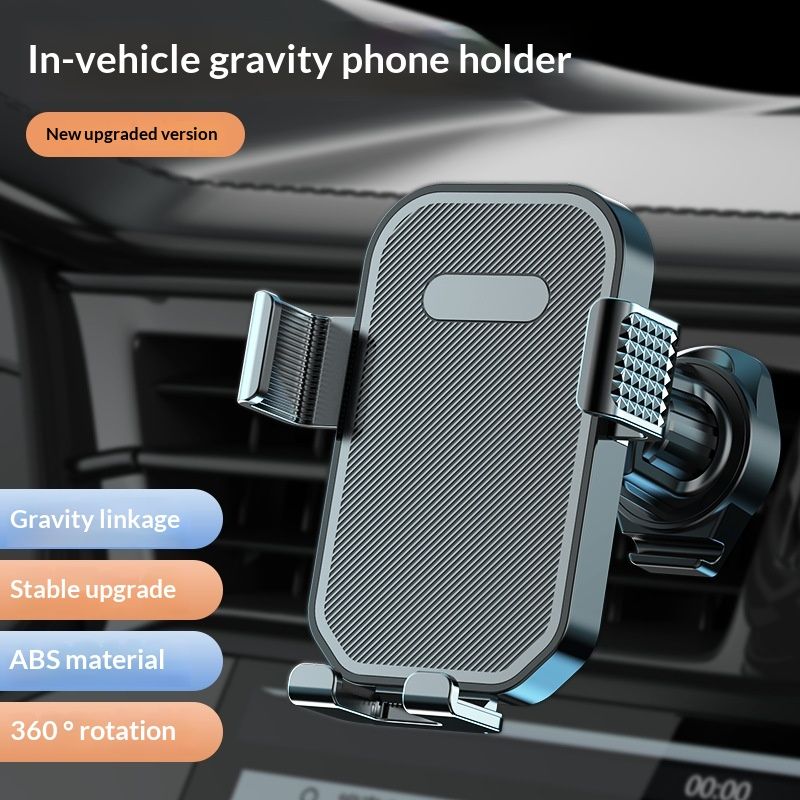 Firm-hold Air Vent Car Phone Holder ,Rotatable Universal Phone Mount with Adjustable Wide V1192-AZ-W-3979