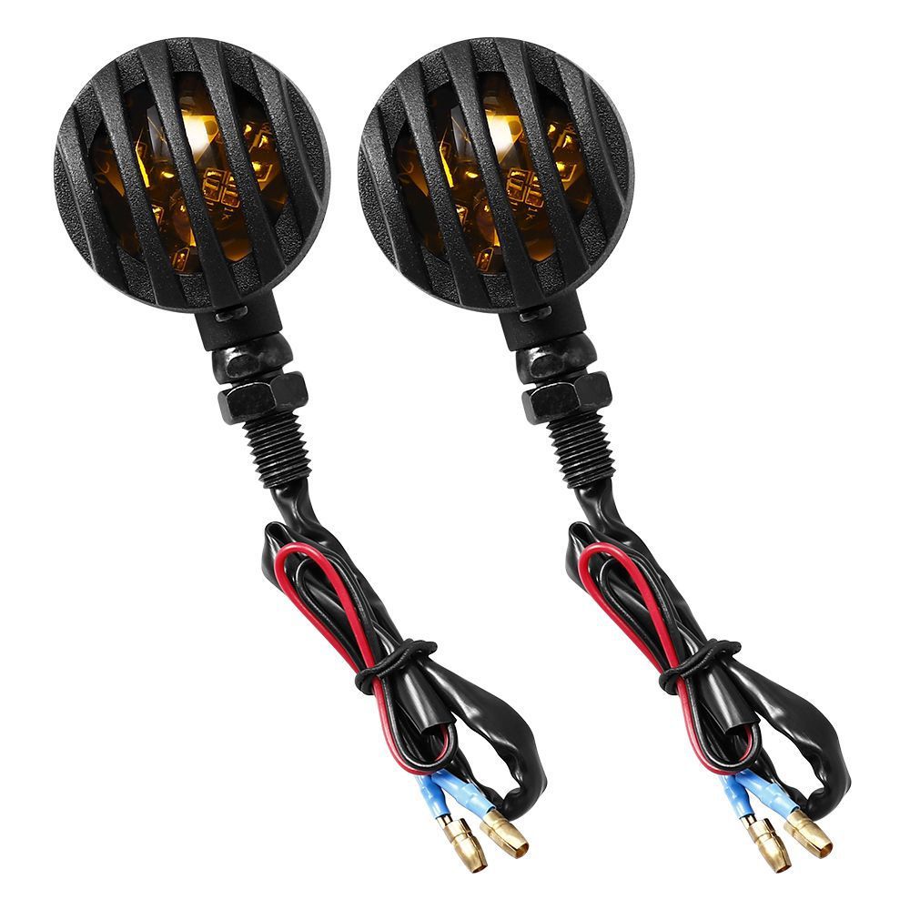 LED Motorcycle Turn Signals - 2 Pack Universal Bullet Blinker, Wire Rear Mount Signal Lights Kit for V1192-AZ-W-3982