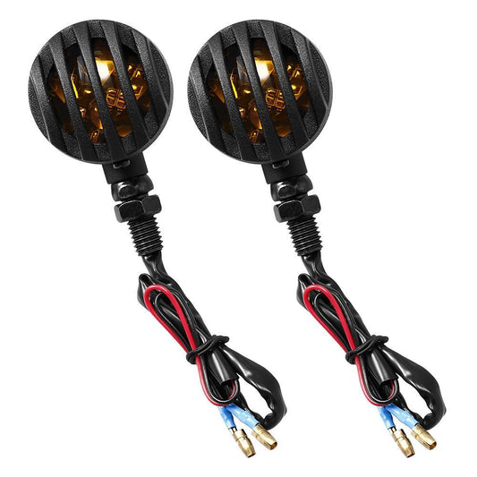 LED Motorcycle Turn Signals - 2 Pack Universal Bullet Blinker, Wire Rear Mount Signal Lights Kit for V1192-AZ-W-3982