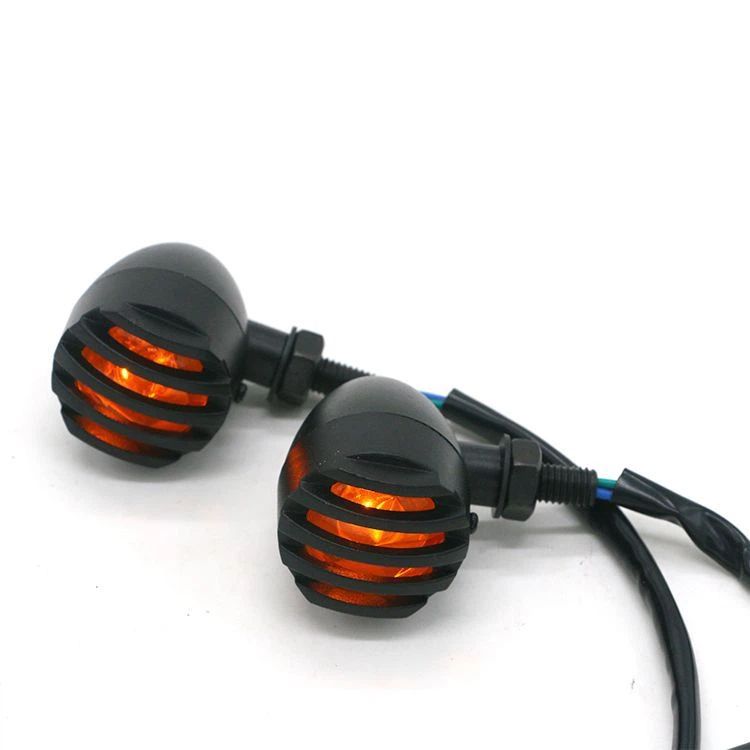 LED Motorcycle Turn Signals - 2 Pack Universal Bullet Blinker, Wire Rear Mount Signal Lights Kit for V1192-AZ-W-3982