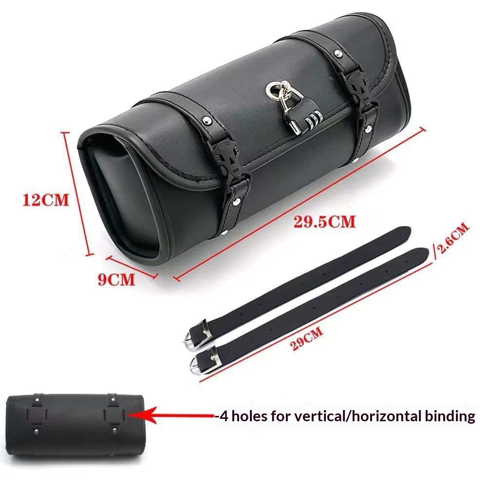 Universal Motorcycle Fork Handlebar Tool Bag Cycling Bag Waterproof Black, Handlebar Bag Storage Tool V1192-AZ-W-3983