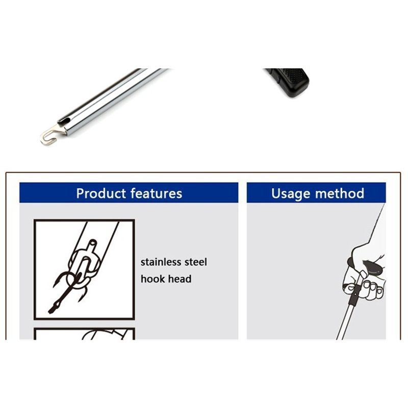 Hook Remover aluminum alloy Fish Hook Remover Extractor 24.5cm, Fish Hook Remover Tool, Fishing Pliers Hook V1192-AZ-W-3986
