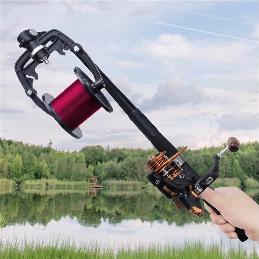 Fishing Line Spooler - Portable Fishing Reel Line Winder Spooling Station System Line Spooler Machine Tool V1192-AZ-W-3988