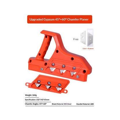 Plasterboard Fast Cutter, 45 degrees+60 degreesPlasterboard Edger,Drywall Chamfer Woodworking Hand Tool, V1192-AZ-W-3993